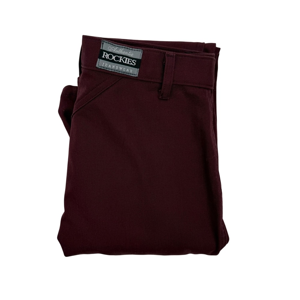 Rockies Pleated Pants High Waist Tapered Leg‎ Burgundy Jeans Women's 9/10 XL VTG